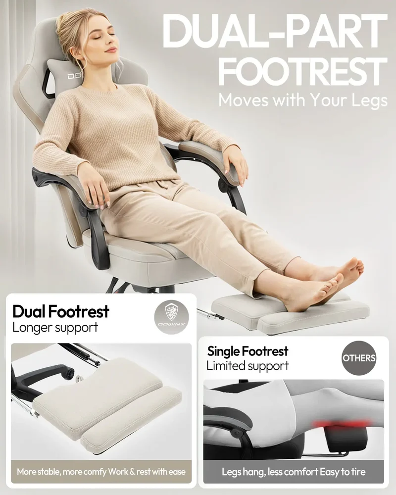 Dowinx Chair LS-66D57E Extended Footrest Beige