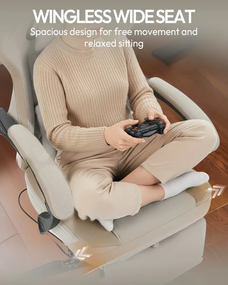 Dowinx Chair LS-66D57E Extended Footrest Beige