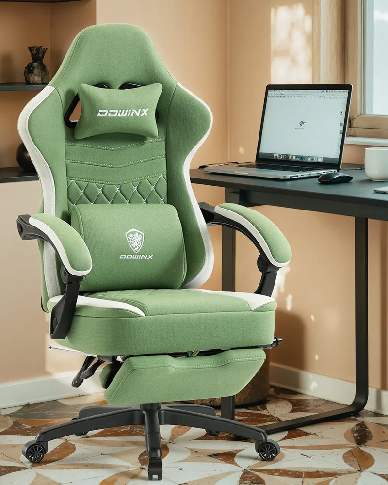 Dowinx Chair LS-66D57E Extended Footrest Green