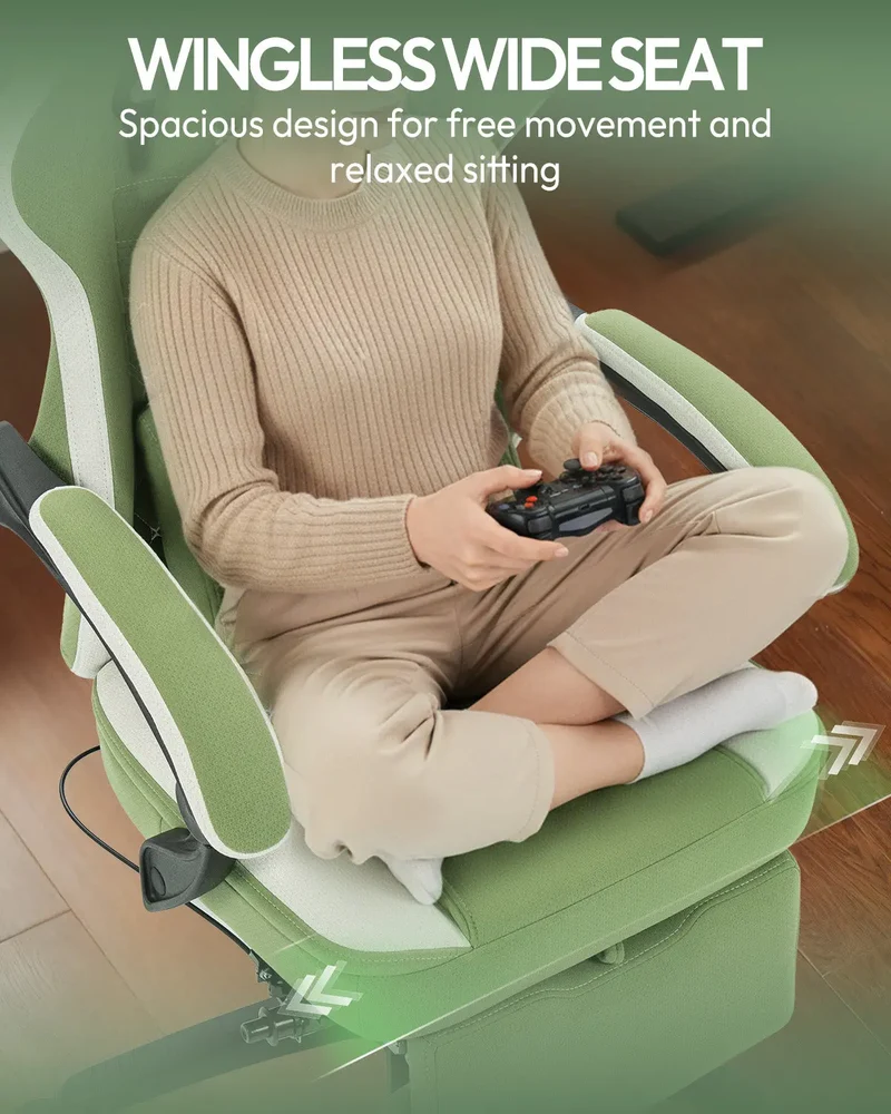 Dowinx Chair LS-66D57E Extended Footrest Green