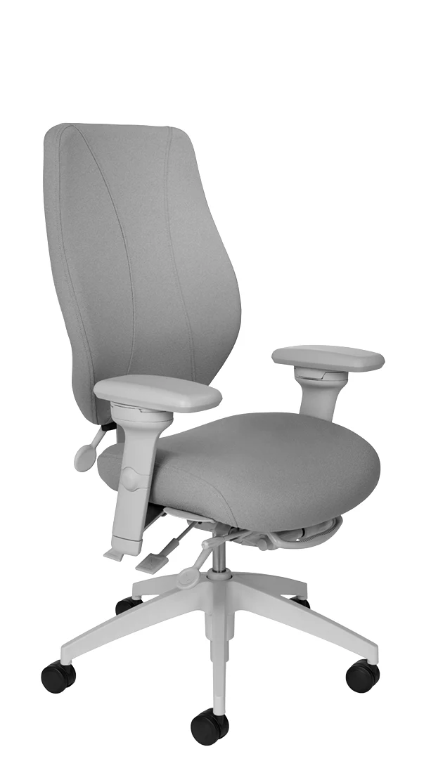 tCentric Hybrid with Upholstered Backrest and Seat, Multi Tilt Mechanism, Light Grey Frame, Open House Asteroid Upholstery