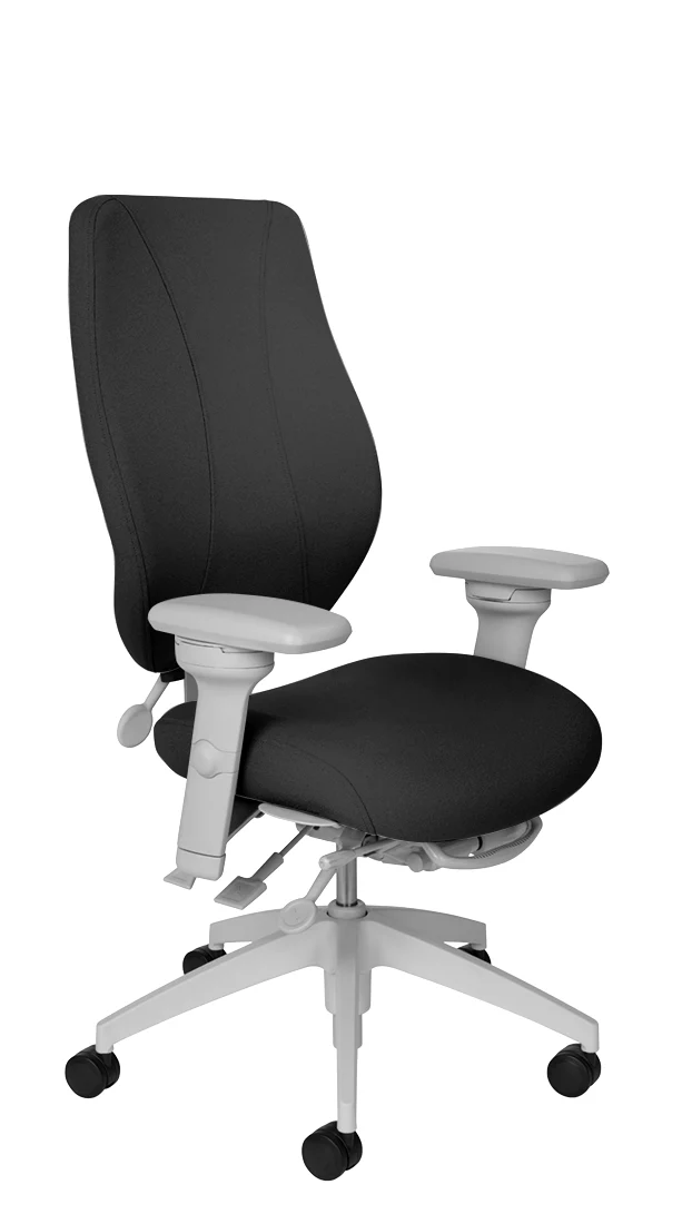 tCentric Hybrid with Upholstered Backrest and Seat, Multi Tilt Mechanism, Light Grey Frame, Open House Onyx Upholstery