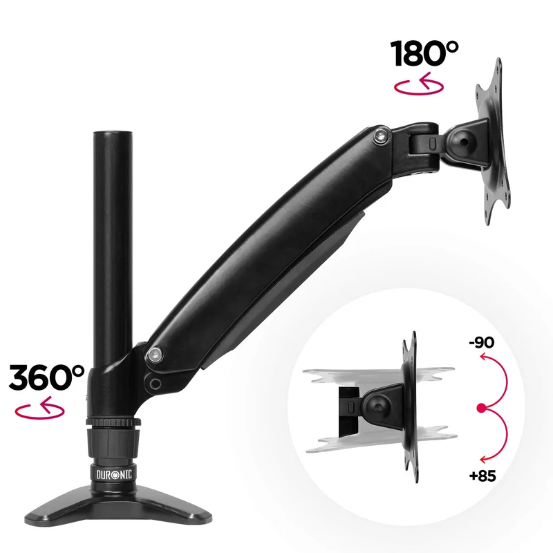 Duronic DM551X1 Monitorhalterung | Tischhalterung | Monitorarme | Monitorständer für LCD/LED Computer Bildschirme | Fernsehgeräte mit Neig und Rotierfunktion