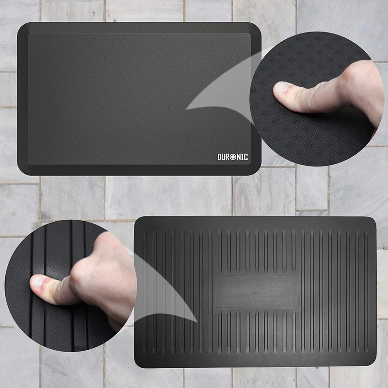 Duronic DM-MAT2 Anti-Ermüdungsmatte | 71 x 43 cm Anti Fatigue Fußmatte | Komfortmatte | Antimüdigkeitsmatte | Arbeitsplatzmatte für Sitz- Steh Schreibtisch | Hausarbeiten | Werkstatt und Büro