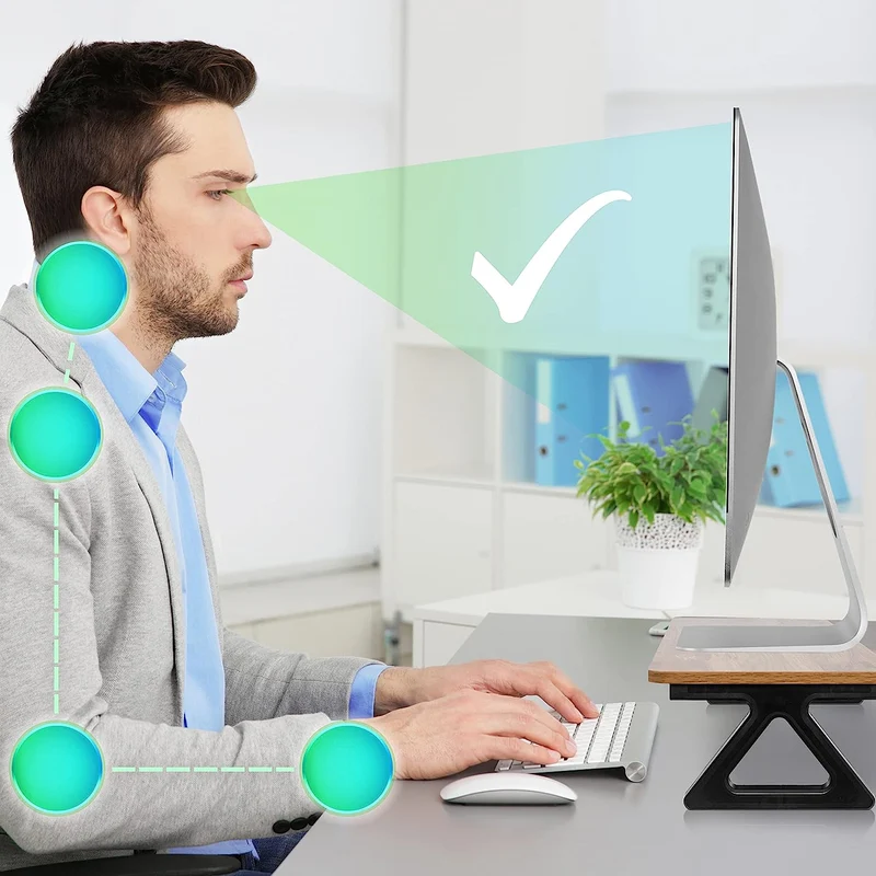 Duronic DM06-1 AW Monitorständer | 62 x 30 cm Fläche | Bis 10kg | 15cm Höhe | Ergonomischer Bildschirmständer Schreibtisch | Schreibtischaufsatz Monitor und Laptop | Bildschirmerhöhung LCD LED OLED TV